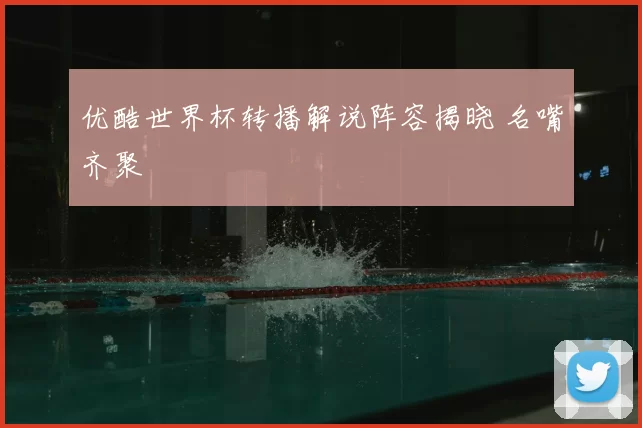 优酷世界杯转播解说阵容揭晓 名嘴齐聚