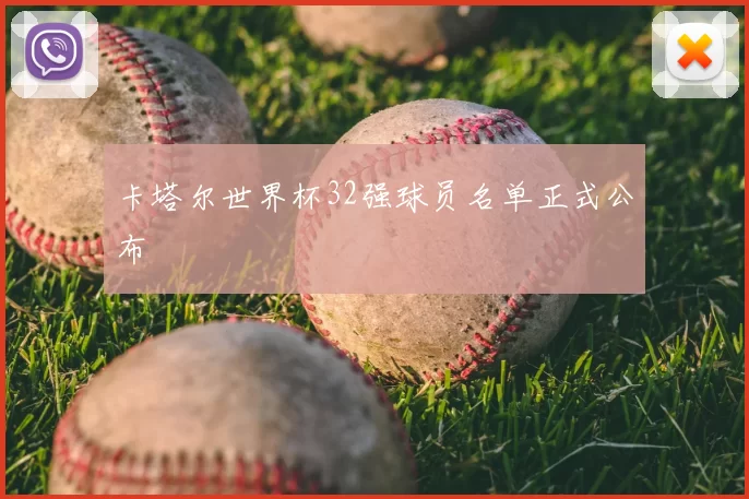 卡塔尔世界杯32强球员名单正式公布